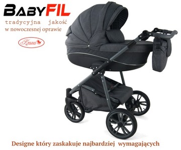 BabyFIL dwarf многофункциональная коляска 2в1 кожа+БЕЛЬЕ