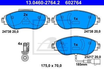 ATE BLOCKS P ALHAMBRA SHARAN 7N 314мм TIGUAN 340мм