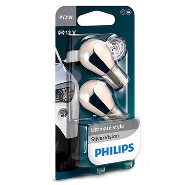 Лампы Philips PY21W SilverVision, хромированный эффект