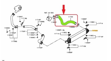 ПРОВОД ИНТЕРКУЛЕРА MITSUBISHI OUTLANDER 1505B318  фото 8