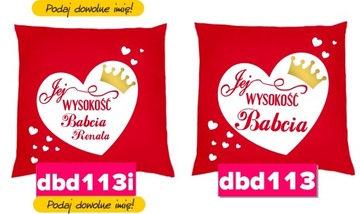 CZERWONA PODUSZKA DZIEŃ BABCI DZIADKA PREZENT