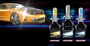 МОТОР QUAD LED H7 12000lm X3 ZES 50W 12V 24V CANBUS RADIATOR 1шт