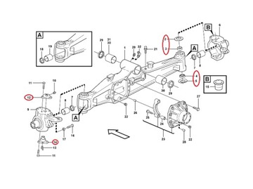 КОМПЛЕКТ поворотных кулаков OEM VOLVO TEREX CARRARO