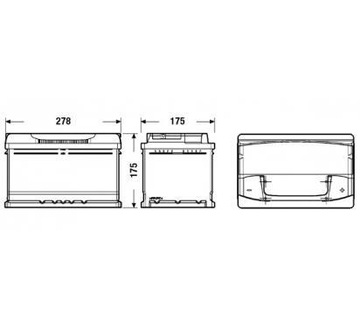 Аккумулятор Yuasa YBX5100 75Ач, 75 Ач, 710А, 278х175х175