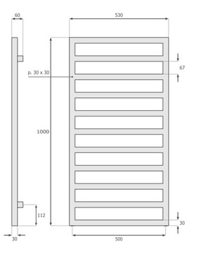 для ванной комнаты ДЕКОРАТИВНЫЙ 100x53 PORTO GRAPHITE PEARL