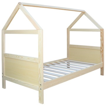 Кровать ДОМ 140х70 PINE BABY RAILS ДЕТСКАЯ 2в1 С РЕЛЬСАМИ