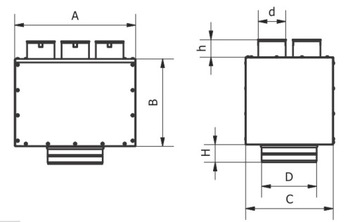 Skrzynka przelotowa rozdzielcza 160/6x75 GREENFLEX rekuperacja +zawleczki