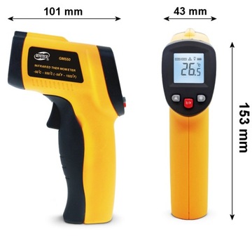 ПИРОМЕТР, БЕСКОНТАКТНЫЙ ЛАЗЕРНЫЙ ТЕРМОМЕТР -50 +550