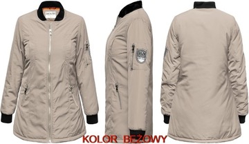 Wiosenna KURTKA Bomberka Długa Bomber KOLORY S-XL