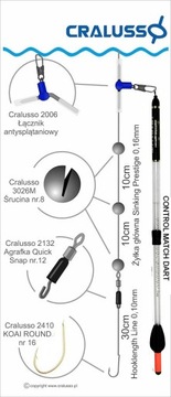 Поплавок, Waggler Cralusso Control Match Dart 10 г