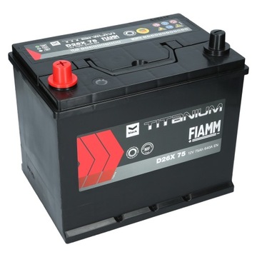 Akumulator FIAMM BLACK D26X 75 75Ah 640A Lewy Plus