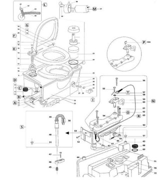 TOILET PARTS микропереключатель Thetford contact