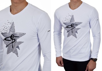 Longsleeve Bluzka Męska Mondo Exclusive Cekiny