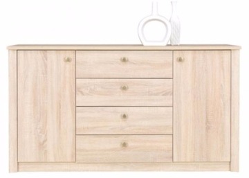 Komoda duża 160cm dąb sonoma / czekolada system F6