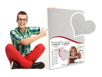 BIAŁE PRZEŚCIERADŁO JERSEY Z GUMKĄ 70/140 cm GRUBE