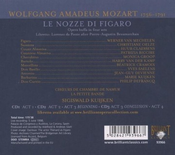 МОЦАРТ Женитьба Фигаро (Le Nozze di Figaro) (3CD)