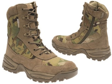 Teesar INC Wysokie Wojskowe Buty Taktyczne za Kostke, Zamek YKK Multicam 46
