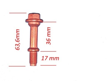 Омедненный винт выхлопной системы М10х1,25