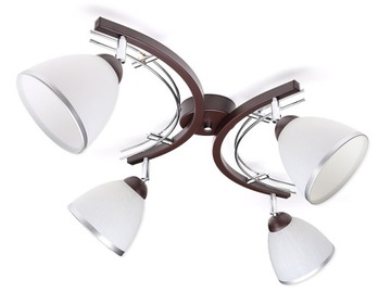 Lampa sufitowa plafon żyrandol 4xE27 klosz kubek