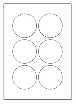Etykiety samoprzylepne POŁYSK A4 Fi 74mm 10 ark