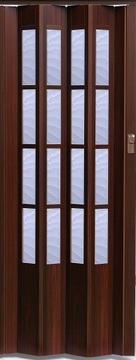 DRZWI HARMONIJKOWE VIVALDI CRYSTALLINE GLASS MAHOŃ 71 CM