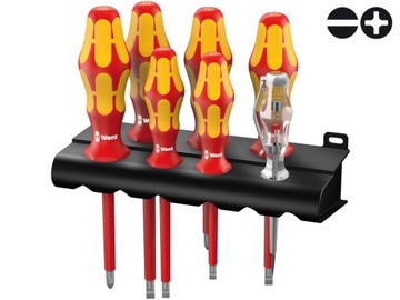 WERA 006147 wkrętaki VDE 6szt. próbnik napięcia