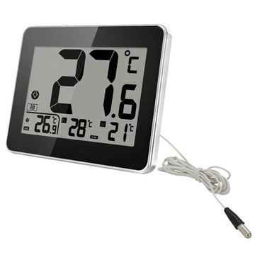 Termometr cyfrowy zewnętrzny wewnętrzny 2w1 LCD