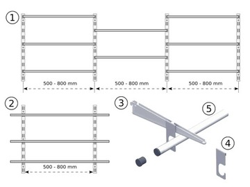 ОПОРА ДЛЯ МЕТАЛЛИЧЕСКОЙ НАСТЕННОЙ ПОЛКИ U 17S