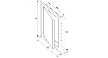 ЗАМОК AWENTA METAL INSPECT DOOR DM 25x35