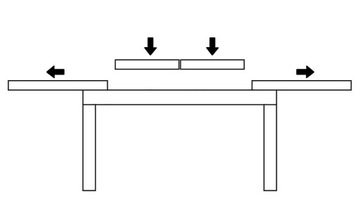 ARIA 2 stół rozkładany 140x80+2x40 ludwik POŁYSK