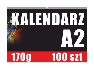 Kalendarz A2 Listwowany 100 szt Kreda 170g Offset