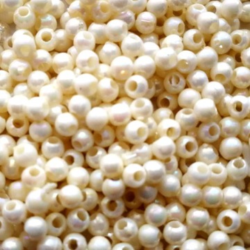 Perełki dekoracyjne 3mm 530szt/7gr KREMOWE OPAL