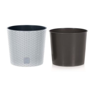 Doniczka + wkład RATTAN 25 x h23cm Osłonka Donica