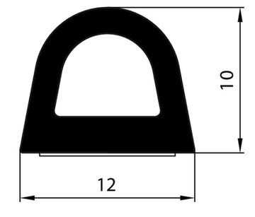 Uszczelki samoprzylepne okienne SD-54 12x10 mm