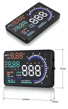 ДИСПЛЕЙ ПРОЕКТОР LED LCD HUD OBD2 5.5 ЧАСЫ