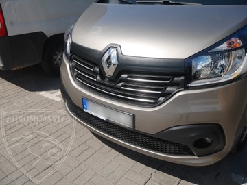 Накладки на переднюю решетку Renault Trafic 2014+ решетка радиатора