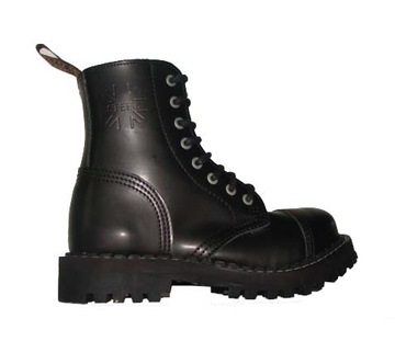 Glany 8-dziurowe STEEL 113/114/O Black rozmiar 43
