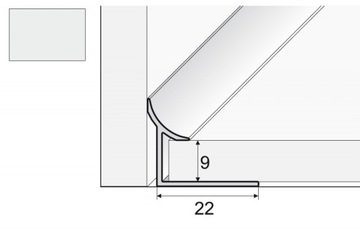 A96 Listwa aluminiowa wewnętrzna ALU. NATURA 100cm