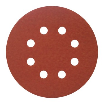 INDASA RED LINE PAPIER ŚCIERNY DYSK NA RZEP KRĄŻEK 125mm 8H P360 50SZT