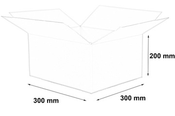 КОРОБКА КАРТОННАЯ 300x300x200 мм С ЗАСЛОНКОЙ 20 шт.