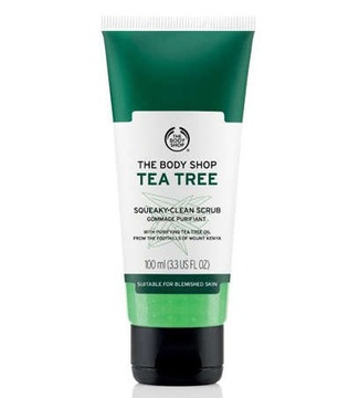 THE BODY SHOP TEA TREE SQUEAKY-CLEAN SCRUB Peeling do twarzy 100 ml Trądzik