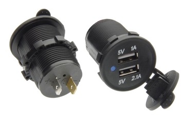 Ładowarka 2x USB do montażu w otwór 29mm 5V 3.1A