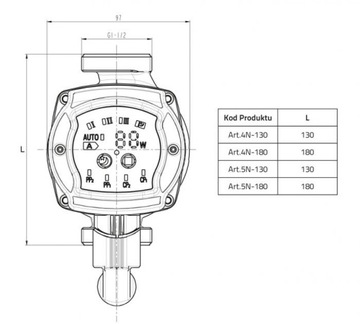POMPA OBIEGOWA DO C.O. ENERGOOSZCZĘDNA 180