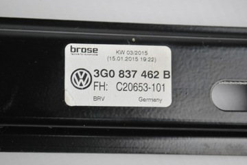 MECHANIZMUS ZVEDÁK OKNO PRAVÝ PŘEDNÍ VW PASSAT B8 3G0837462B