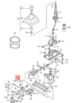 МЕХАНИЗМ ПЕРЕКЛЮЧЕНИЯ ПЕРЕДАЧ AUDI SKODA VW 1J0711729F