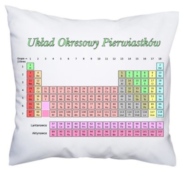 PODUSZKA chemika Tablica Mendelejewa PIERWIASTKI