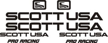 SCOTT USA czarne naklejki rower 2-7C RÓŻNE KOLORY