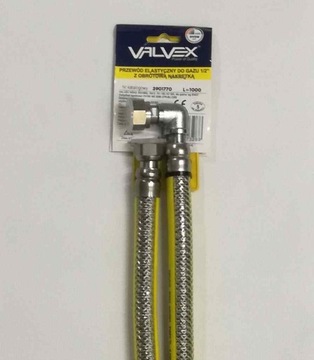 VALVEX 100 GAS PIPE, газовый шланг с коленом 1000