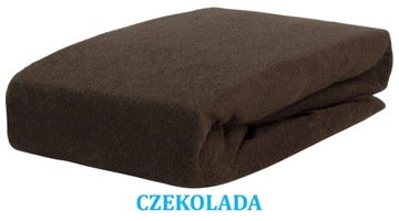 CZEKOLADOWE PRZEŚCIERADŁO FROTTE Z GUMKĄ 160/200