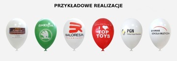 Balony reklamowe z nadrukiem+patyki 700szt+pompka